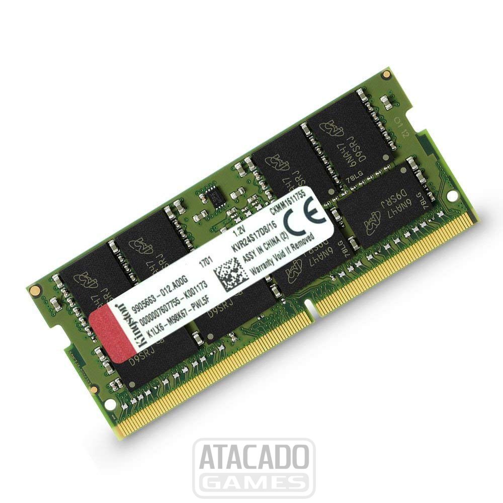 Memória RAM Kingston KVR24S17S8/16 16GB DDR4 2400MHz | Scarcom