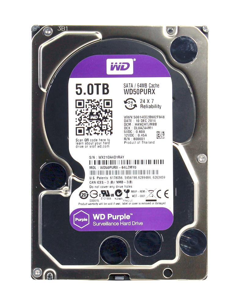HD DVR 5 TB SATA 3 Western Digital Caviar Purple WD50PURX | Scarcom